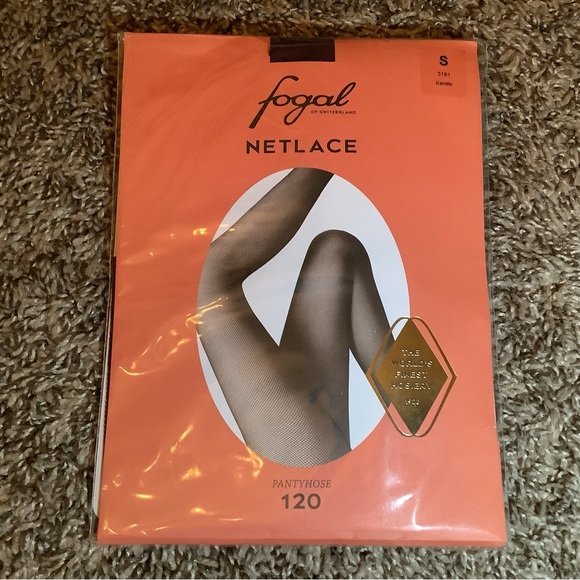 Fogal Netlace fishnet pantyhose, color barolo (dark red), size: S - Picture 1 of 12